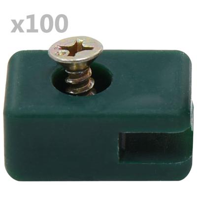 VidaXL Spandraadhouder met schroef 100 sets groen
