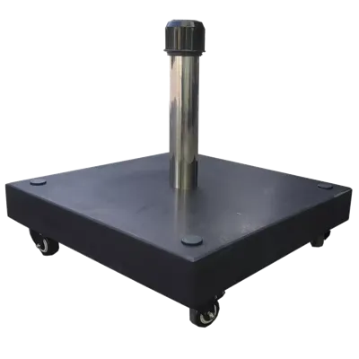 Parasolvoet 4 wielen 60kg graniet zwart Parasolvoet 4 wielen 60kg graniet zwart