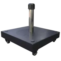 Parasolvoet 4 wielen 60kg graniet zwart - thumbnail