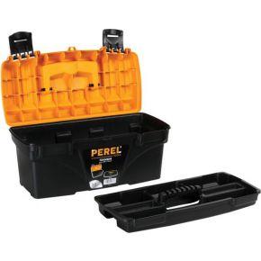 Perel gereedschapskoffer, ft 41 X 20,9 X 19,5 cm, 16,7 l, leeg geleverd, zwart/geel Perel gereedschapskoffer, ft 41 X 20,9 X 19,5 cm, 16,7 l, leeg geleverd, zwart/geel