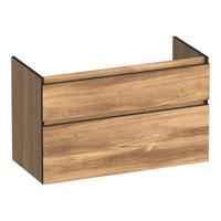 Brauer Delight Edge - Onderkast - 100 cm - met 2 Softclose Lades Greeploos en 1 Sifon Uitsparing - Honey - thumbnail