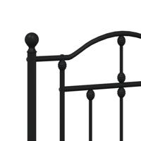 Bedframe met hoofd- en voeteneinde metaal zwart 120x190 cm - thumbnail