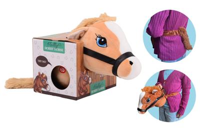 Johntoy Holly horse paardenhoofd lichtbruin met elastiek