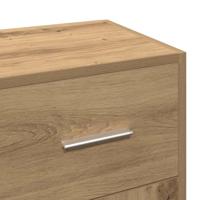 Dressoir 91x28x75 cm bewerkt hout artisanaal eikenkleur - thumbnail