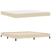 Boxspring bed met matras Crème 200 x 200 cm Stof - thumbnail