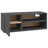 Wandkast 80x30x30 cm massief grenenhout grijs - thumbnail