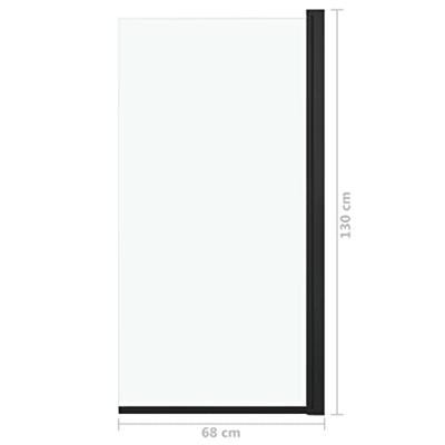 VidaXL Douchewand 68x130 cm esg zwart