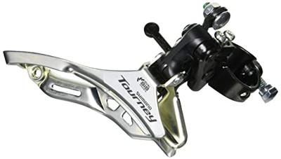 Voorderailleur 3 x 6/7 speed Shimano Tourney FD-TY300 down swing/down pull - hoge klem 28,6 mm - 42T - (66-69°) - Zwart/Zilver