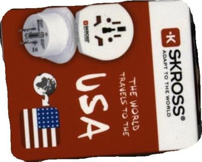 Reisadapter Wereld-naar-USA USB Geaard