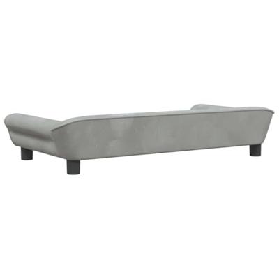 VidaXL Hondenmand 100x50x21 cm fluweel lichtgrijs