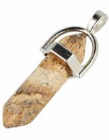 Jaspis Landschap Dubbeleinder Hanger - thumbnail