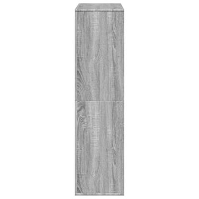 Boekenkast 100x33x125,5 cm bewerkt hout grijs sonoma eikenkleur