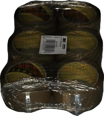Verpakkingstape scotch secure 50mmx66m bruin 6rol Verpakkingstape scotch secure 50mmx66m bruin 6rol