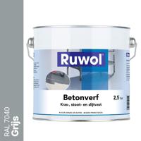 Ruwol Betonverf Grijs (RAL 7040) 2,5 liter - thumbnail