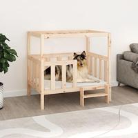 VidaXL Hondenmand 105,5x83,5x100 cm massief grenenhout - thumbnail
