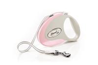 Flexi, Modellijn, moderne pastelkleuren, elegant zwart, robuust en ergonomisch remsysteem, zachte handgreep, geavanceerd geleidingssysteem, gemaakt in Duitsland, roze, M - 5 m - thumbnail