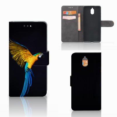Nokia 3.1 (2018) | Telefoonhoesje | Met pasjeshouder | Papegaai