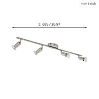 Eglo Led plafondspotBuzz rvs 4-lichts - 92598 - thumbnail