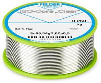 Felder ISO-Core Clear SAC305 Soldeertin Spoel Sn96,5Ag3Cu0,5 0.250 kg 1 mm - thumbnail
