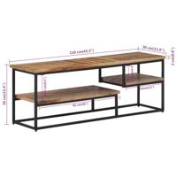 Tv-meubel 110x30x39 cm massief gerecycled teakhout - thumbnail