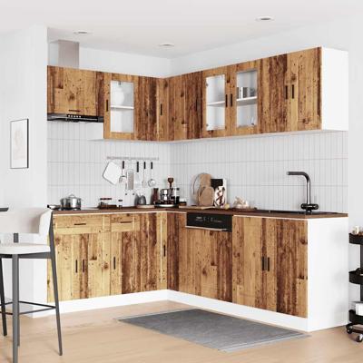 11-delige Keukenkastenset Porto bewerkt hout oud houtkleurig