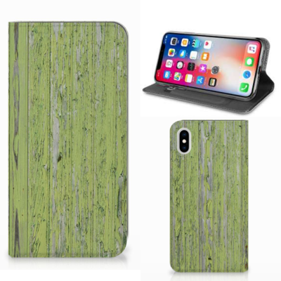 Apple iPhone Xs Max Book | Wallet Case | Green Wood Apple iPhone Xs Max Book | Wallet Case | Green Wood