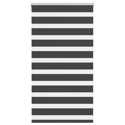 Zebra rolgordijn 90x100 cm stofbreedte 85,9 cm zwart