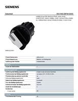 Siemens 3SU10022BF600AA0 3SU1002-2BF60-0AA0 Knevelschakelaar Kunststof frontring Zwart, Wit 1 x 90 ° 1 stuk(s) - thumbnail
