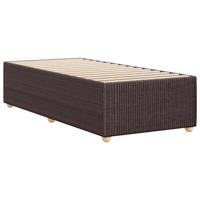 Bedframe zonder matras 80x200 cm stof donkerbruin - thumbnail