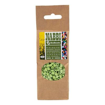 Creativ Company Https://www.cchobby.nl/biobeads-van-nabbi-afm-5x5-mm-gatgrootte-2-5-mm-medium-pastel-groen-1000-stuk-1-doos