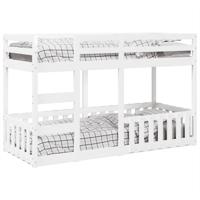 Stapelbed 90x190 cm massief grenenhout wit - thumbnail