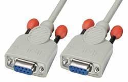 LINDY Seriële aansluitkabel [1x D-SUB-bus 9-pol. - 1x D-SUB-bus 9-pin] 3,00 m wit