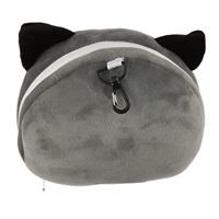 Relaxeazzz Pluche Wasbeer Rond Reiskussen & Slaapmasker - thumbnail