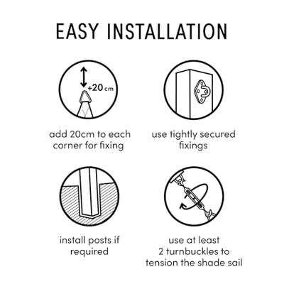 Platinum | Coolfit Schaduwdoek Driehoek 360 x 360 x 360 cm | Antraciet