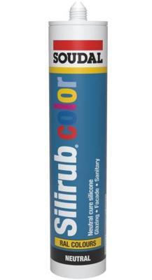Soudal Silirub Color | Siliconenkit | Grijsbruin Ral 8019 | 300 ml - 116106