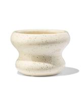 HEMA Bloempot ⌀13x9cm keramiek blob spikkel wit (wit) - thumbnail