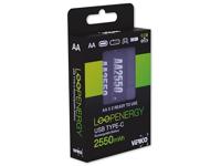 Verico LoopEnergy AA USB-C® 2550mWh Oplaadbare batterij (USB-C) Li-ion 1700 mAh 1.5 V 2 stuk(s) - thumbnail