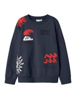 Name it zomer sweat shirt jongens - navy blauw - Nkmfesab - thumbnail