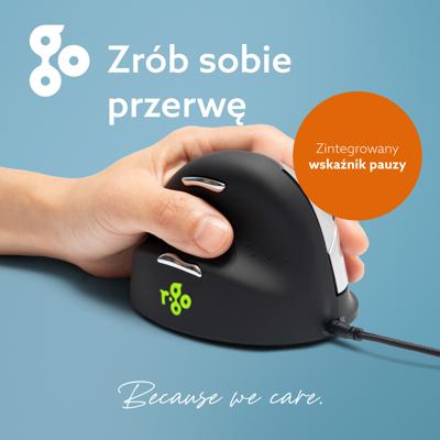 R-Go Tools Ergonomische muis R-Go HE Break met pauzesoftware, medium (handlengte 165-185mm), linkshandig, bedraad, zwart R-Go Tools Ergonomische muis R-Go HE Break met pauzesoftware, medium (handlengte 165-185mm), linkshandig, bedraad, zwart
