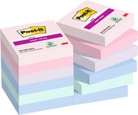 Post-It Super Sticky Notes Soulful, 90 vel, ft 47,6 x 47,6 mm, pak van 12 blokken - thumbnail