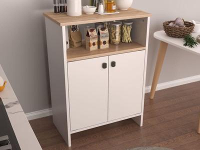 Kast BERNIE 2 deuren eik/wit