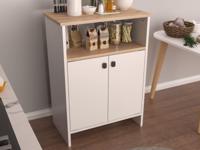 Kast BERNIE 2 deuren eik/wit - thumbnail