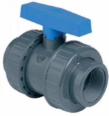 Effast PVC Kogelkraan 1" Binnendraad - Duurzaam, Water & Chemisch Resistent