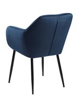 Sohome Eetkamerstoel 'Albin' Velvet, kleur Donkerblauw - thumbnail