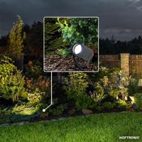 Spikey LED prikspot - GU10 fitting - Wandspot - IP65 Waterdicht - Dimbaar - Kantelbaar - Grondspies - Antraciet - Tuinspot - thumbnail