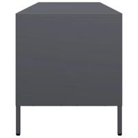 Tv-meubel 135x39x43,5 cm koudgewalst staal antracietkleurig - thumbnail