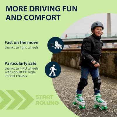 Hudora rolschaatsen sneaker groen, maat 32-35 - thumbnail