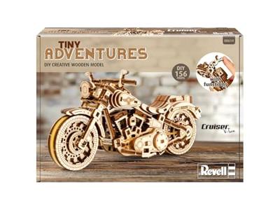 Revell 00614 Tiny Adventures - Cruiser V-Twin Motorfiets (bouwpakket) Hout Revell 00614 Tiny Adventures - Cruiser V-Twin Motorfiets (bouwpakket) Hout
