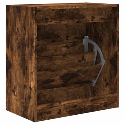VidaXL Schoenenkast 60x34x63,5 cm bewerkt hout gerookt eikenkleurig VidaXL Schoenenkast 60x34x63,5 cm bewerkt hout gerookt eikenkleurig