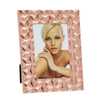 Deknudt Brede fotokader met bloemmotief in glanzende koperkleur 10x15 S58MR5
